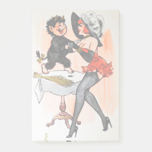Bloco Post-it Feliz Krampus com Natais vintages de Temptriz
