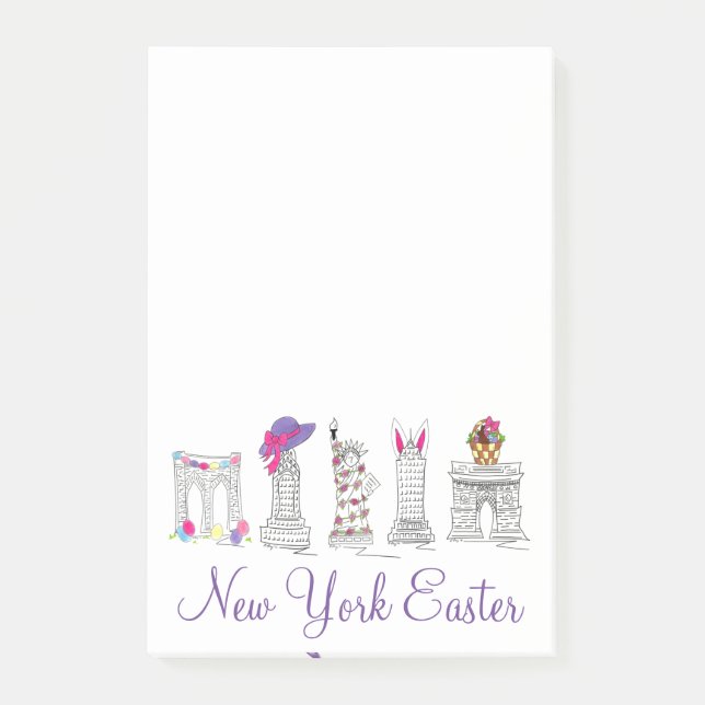 Bloco Post-it Felz pascoa NYC da arquitetura Nova Iorque (Frente)