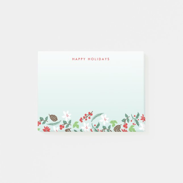 Bloco Post-it Feriados chiques retros modernos do teste padrão (Frente)