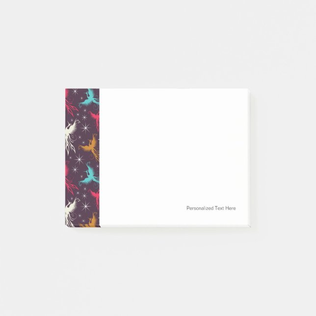 Bloco Post-it Figura teste padrão dos pássaros de Phoenix (Frente)