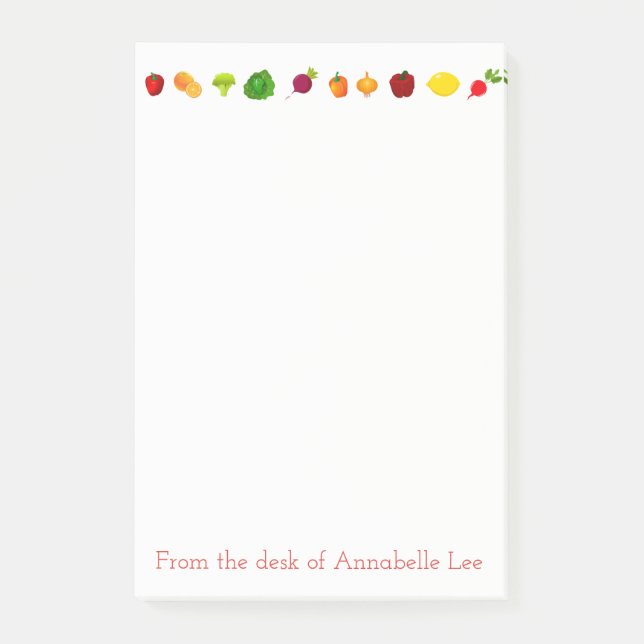 Bloco Post-it Fileira de Vegitarian (Frente)