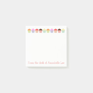 Bloco Post-it Fileira do cupcake