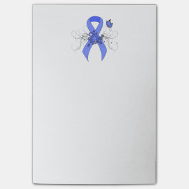 Bloco Post-it Fita Azul com Borboleta