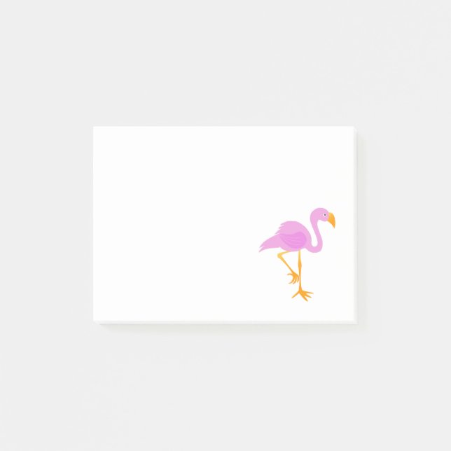 Bloco Post-it Flamingo cor-de-rosa (Frente)