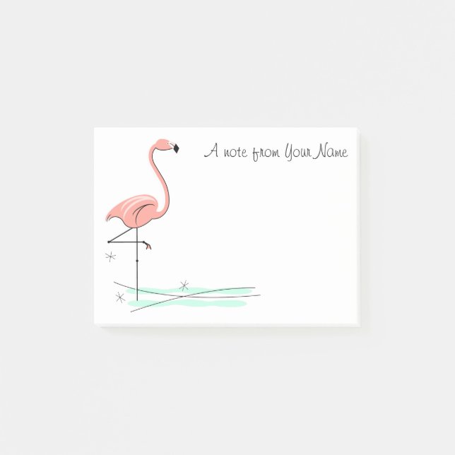 Bloco Post-it Flamingo Ocean "Text" (Frente)