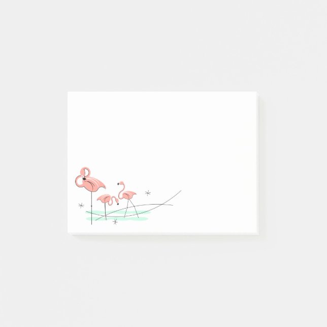 Bloco Post-it Flamingo Ocean Trio (Frente)