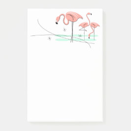 Bloco Post-it Flamingo Ocean Trio 3