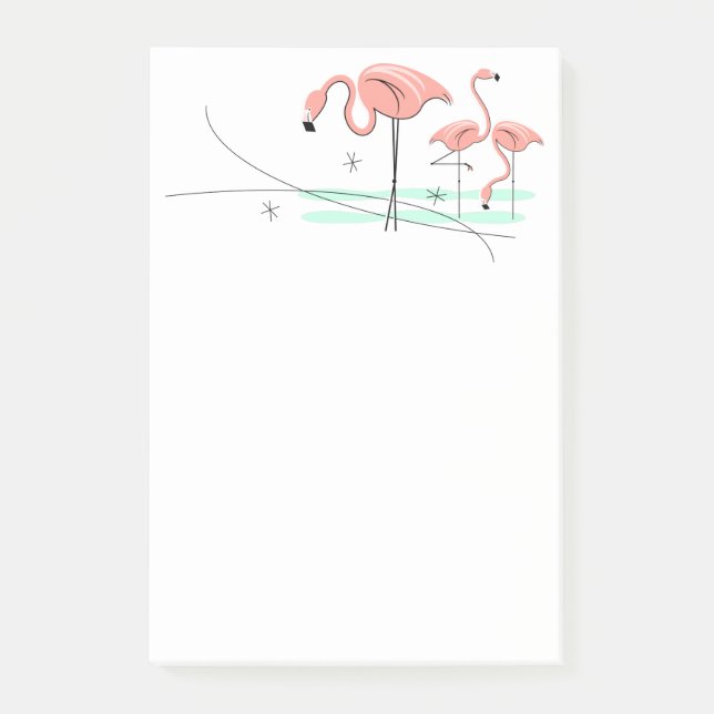Bloco Post-it Flamingo Ocean Trio 3 (Frente)