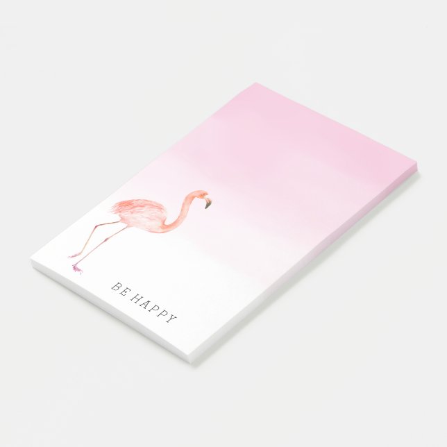 Bloco Post-it Flamingos cor-de-rosa personalizados (Inclinado)