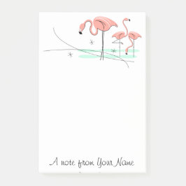 Bloco Post-it Flamingos Ocean Trio 3 "Texto"