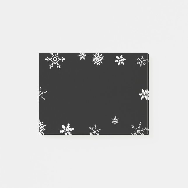 Bloco Post-it Floco de neve preto (Frente)