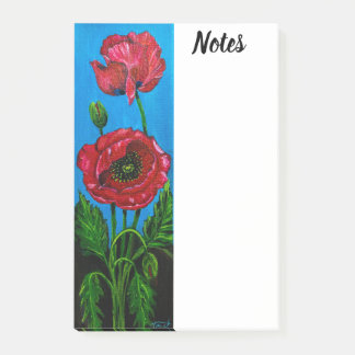 Bloco Post-it Flor da papoila