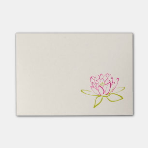Bloco Post-it Flor de lótus/Ilustração de lírio de água