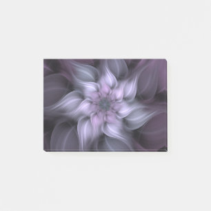 Bloco Post-it Flor Fractal Roxo