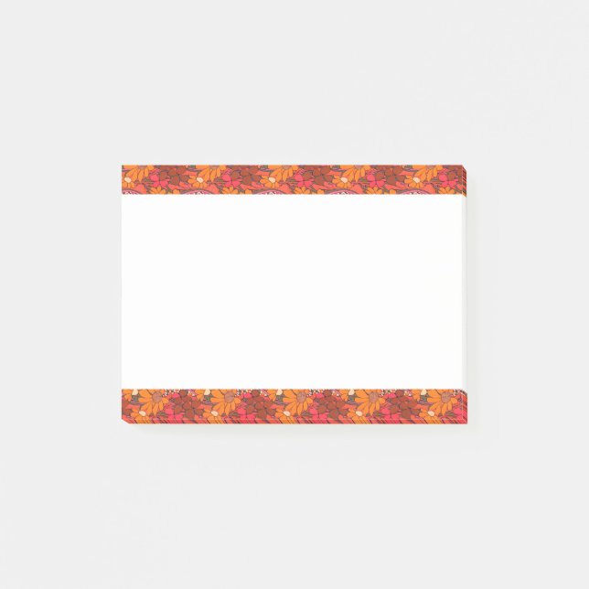 Bloco Post-it Flores de Groovy de Queda (Frente)