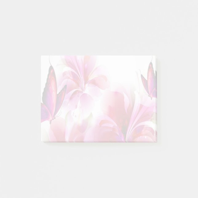 Bloco Post-it Flores e Borboletas (Frente)