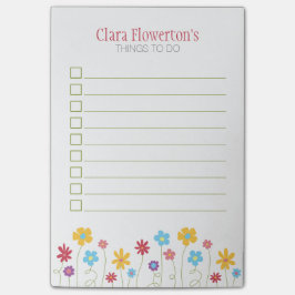 Bloco Post-it Flores Funky Spring Para Fazer Lista