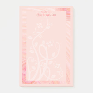 Bloco Post-it Flourishes Pastel feitos sob encomenda das