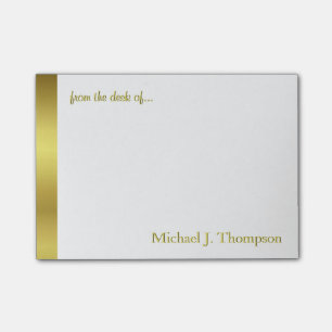 Bloco Post-it Folha Dourado elegante moderna