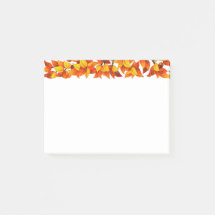 Bloco Post-it Folhas de outono Postam Notas de Ti