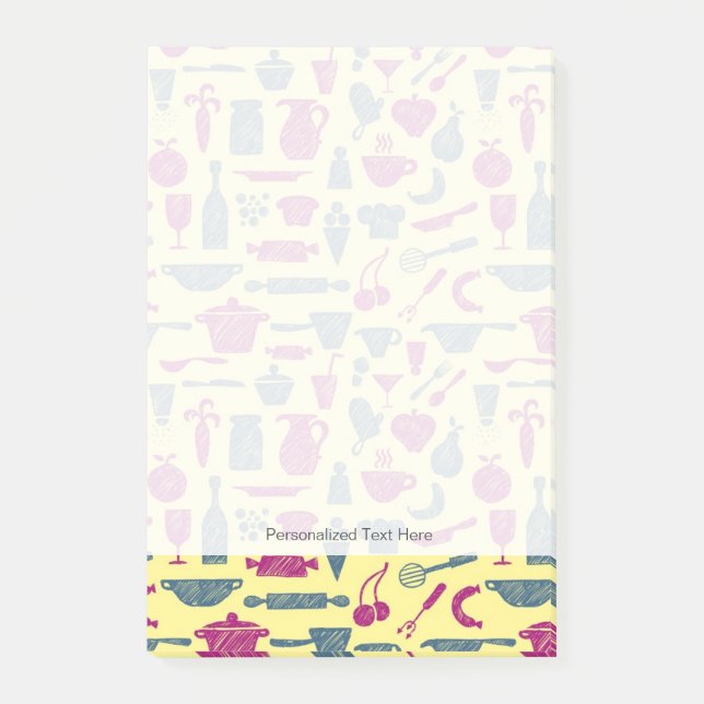 Bloco Post-it Fontes da cozinha (Frente)