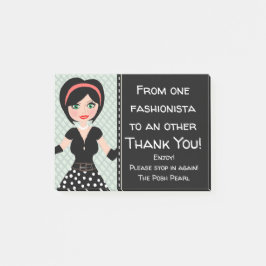 Bloco Post-it Forma/Couture/obrigado fino você