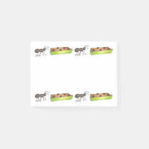 Bloco Post-it Formigas em uma Comida de lanche Ant Celeron Posta