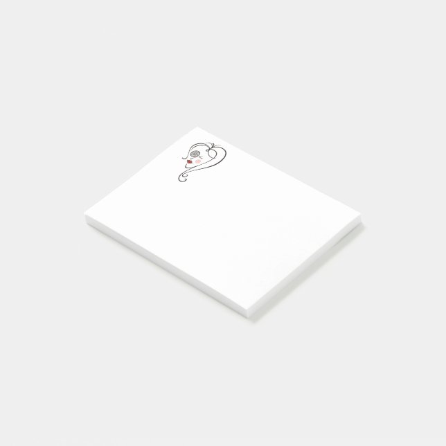 Bloco Post-it Fotógrafo feminino (Inclinado)