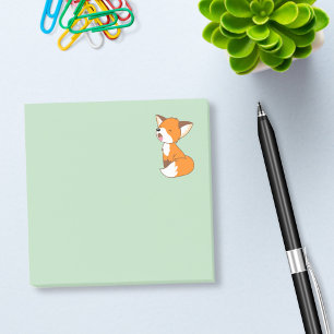 Bloco Post-it Fox pequeno sonolento bonito