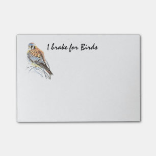 Bloco Post-it Freio para o pássaro do falcão do Kestrel das