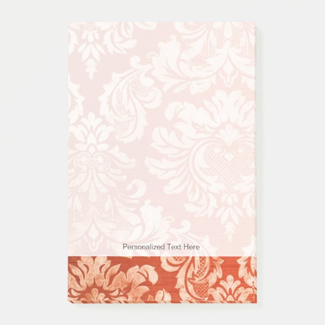Bloco Post-it Fundo de wallpaper Floral (Frente)