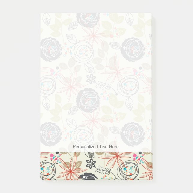 Bloco Post-it Fundo floral (Frente)