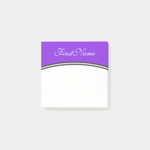 Bloco Post-it Fundo roxo + Luz ciana Roteiro-Como o nome