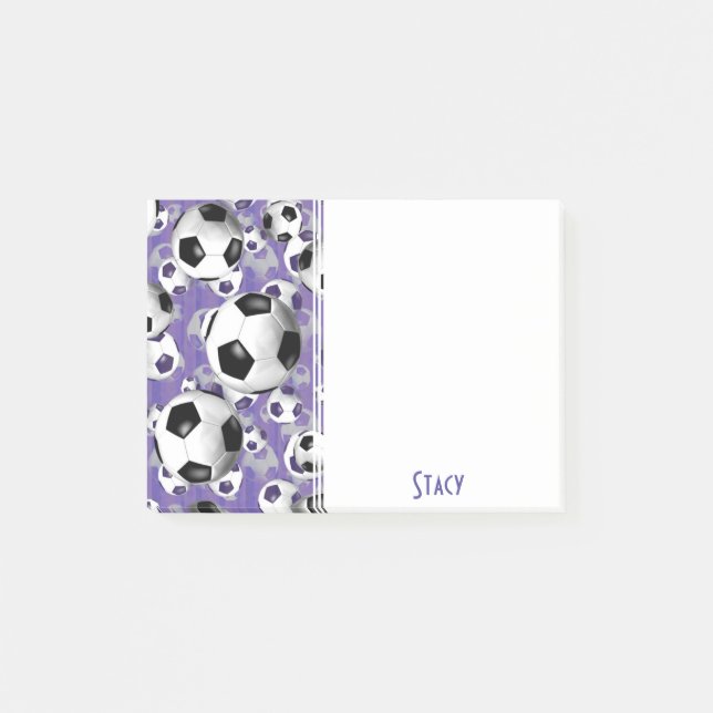 Bloco Post-it Futebol Ballz, futebol feminino (Frente)