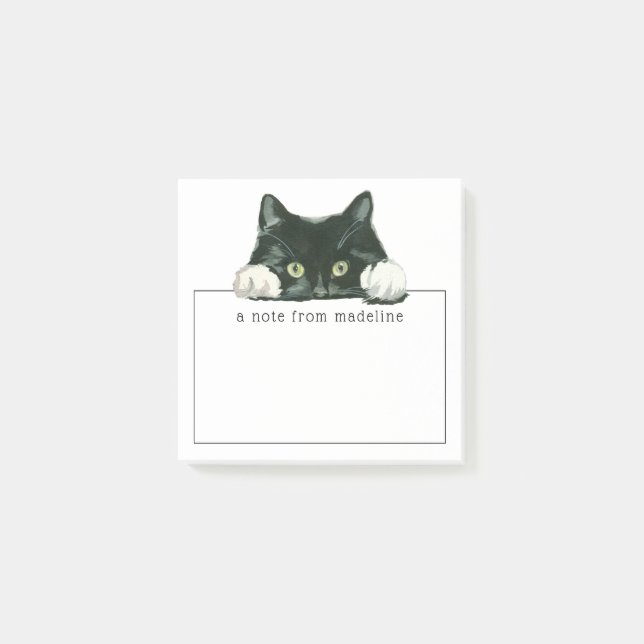 Bloco Post-it Gatinho Sweet Watercolor | A Nota De (Frente)