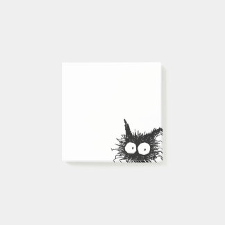 Bloco Post-it Gatinho Unkempt preto GabiGabi