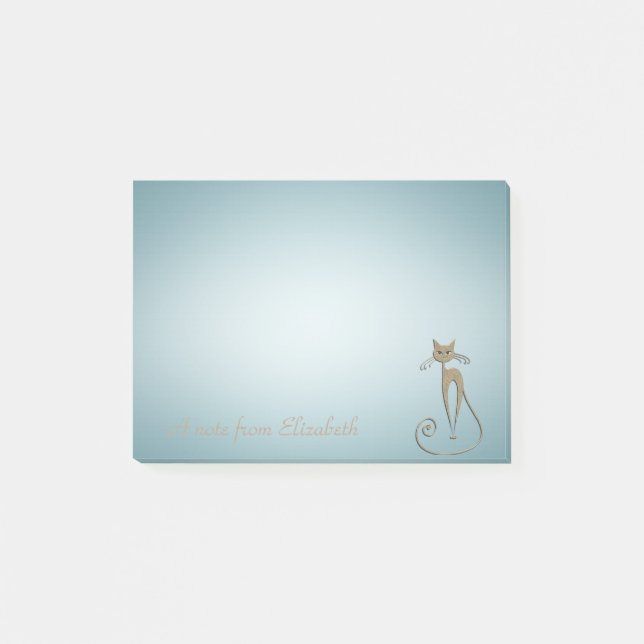 Bloco Post-it Gato Excêntrico e Caprichoso - Personalizado (Frente)