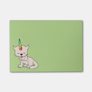 Bloco Post-it Gato mágico = Kittycorn do unicórnio