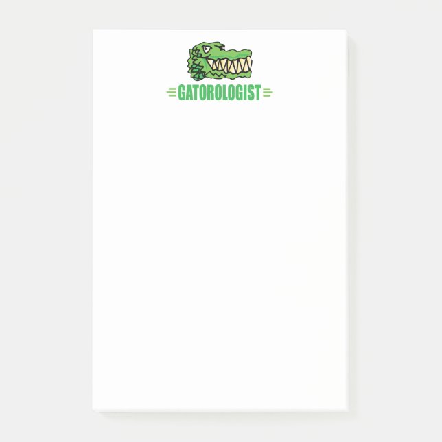Bloco Post-it Gator Engraçado (Frente)
