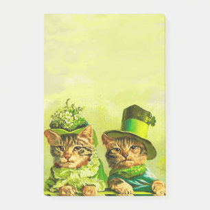 BLOCO POST-IT GATOS DO DIA DE ST PATRICK VELHO ENGRAÇADO DA