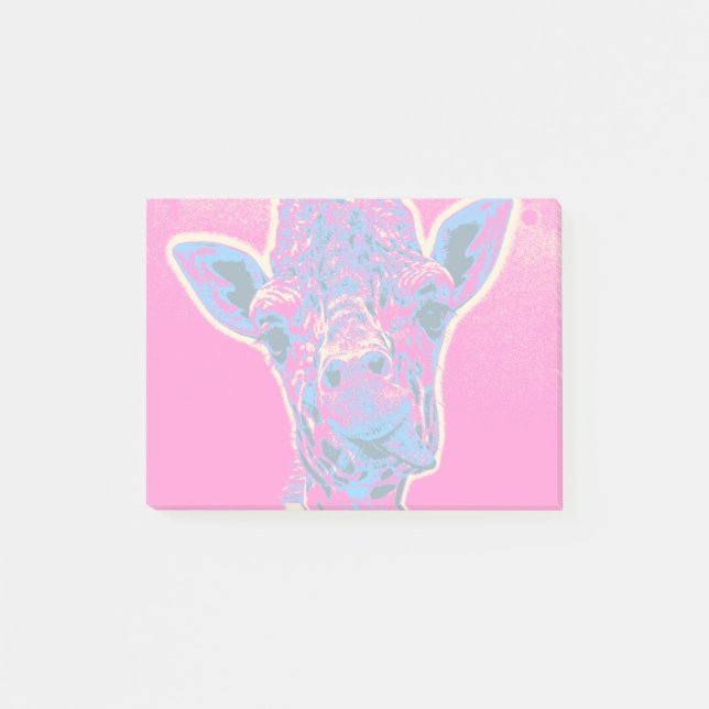 Bloco Post-it Girafa Engraçada Esticando sua língua (Frente)