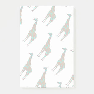 Bloco Post-it Giraffe Brown e Teal Siloette