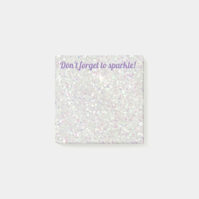 Bloco Post-it Girly Glitter Sparkle Posta as notas (Frente)