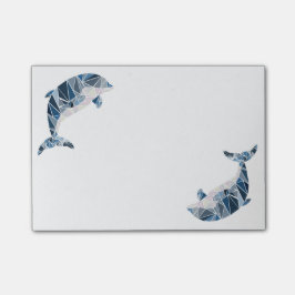 Bloco Post-it Golfinho geométrico