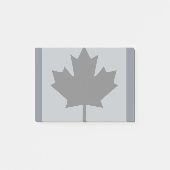 Bloco Post-it Gráfico de Folha de Caráter Preto Canadense (Frente)