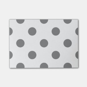 Bloco Post-it Grandes bolinhas - cinzas no branco