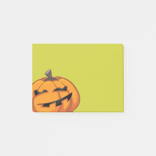 Bloco Post-it Grinning Halloween Pumpkin Post-it® Notes (Frente)