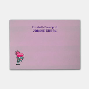 Bloco Post-it Grrrl Zombie do Pedacinho