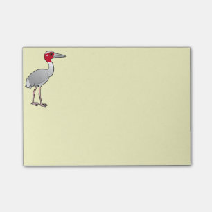 Bloco Post-it Guindaste de Birdorable Sarus