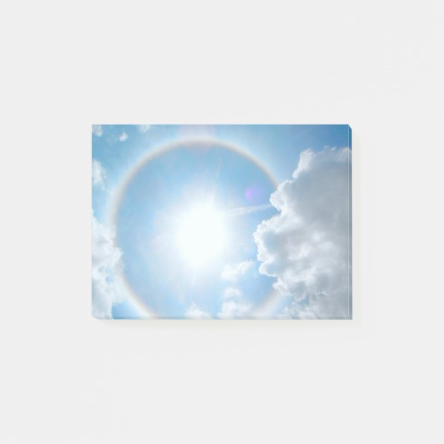 Bloco Post-it Halo do arco-íris de Sun (Frente)
